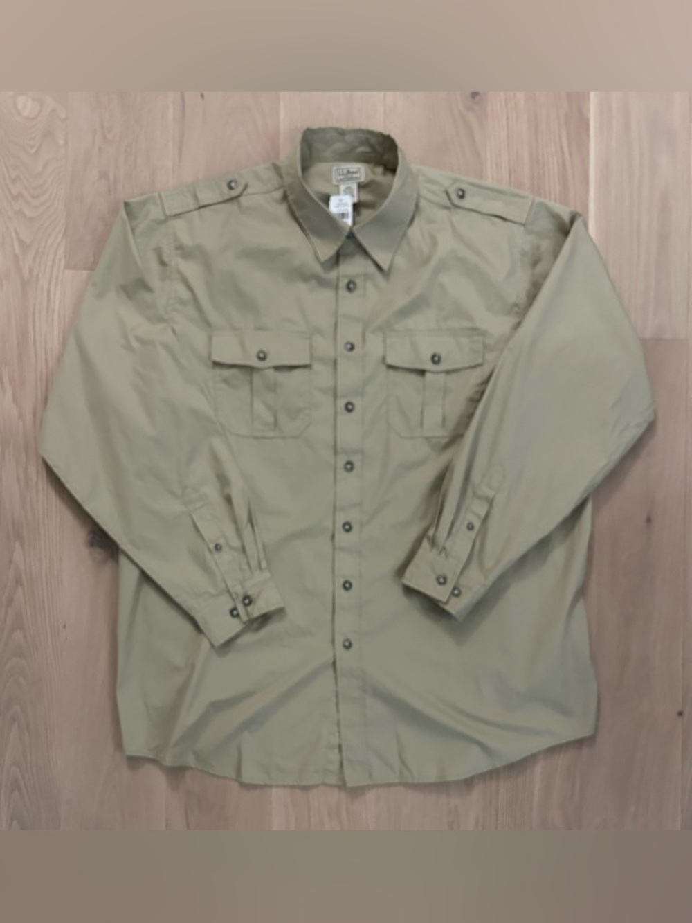 NWT LL Bean Long Sleeve Button Poplin Field Shirt